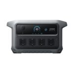 Station électrique portable Anker SOLIX C2000 Gen 2 grise et noire, vue de face sur fond blanc.