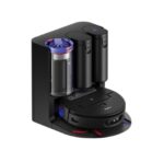 Robot aspirateur laveur Dyson Spot+Scrub Ai noir avec sa station cyclonique sans sac.