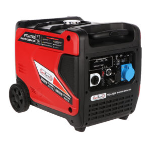 Groupe électrogène GeoTech Pro PTGA 7500 rouge et noir sur roues