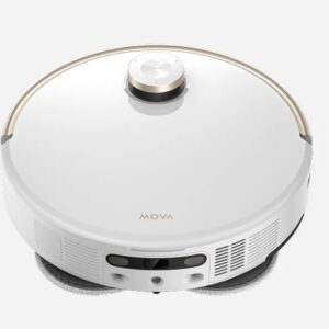 MOVA V50 Ultra Complete blanc : vue arrière et dessus du robot.